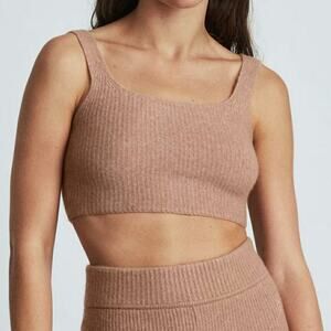 Everlane The Cozy Stretch Tank Top Camel Yak Hair Blend Size S New